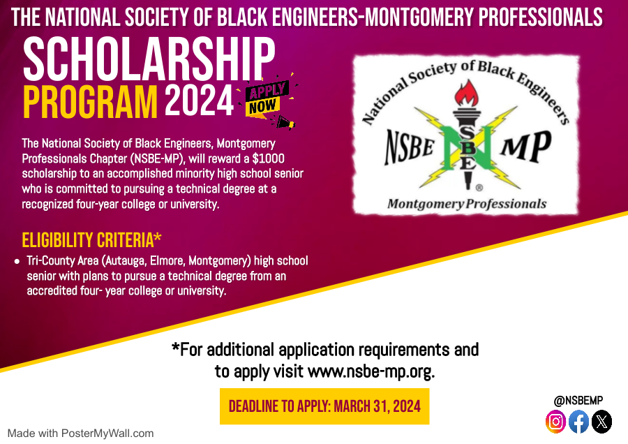 NSBE MP Scholarship NSBE Montgomery Professionals